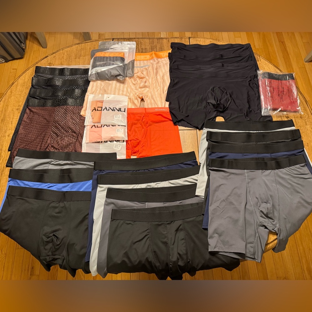 Lot of Mens Boxer Briefs Miscellaneous Brands 25 Total Pair
